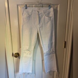 MOTHER Women's Insider Crop Step Fray Jeans